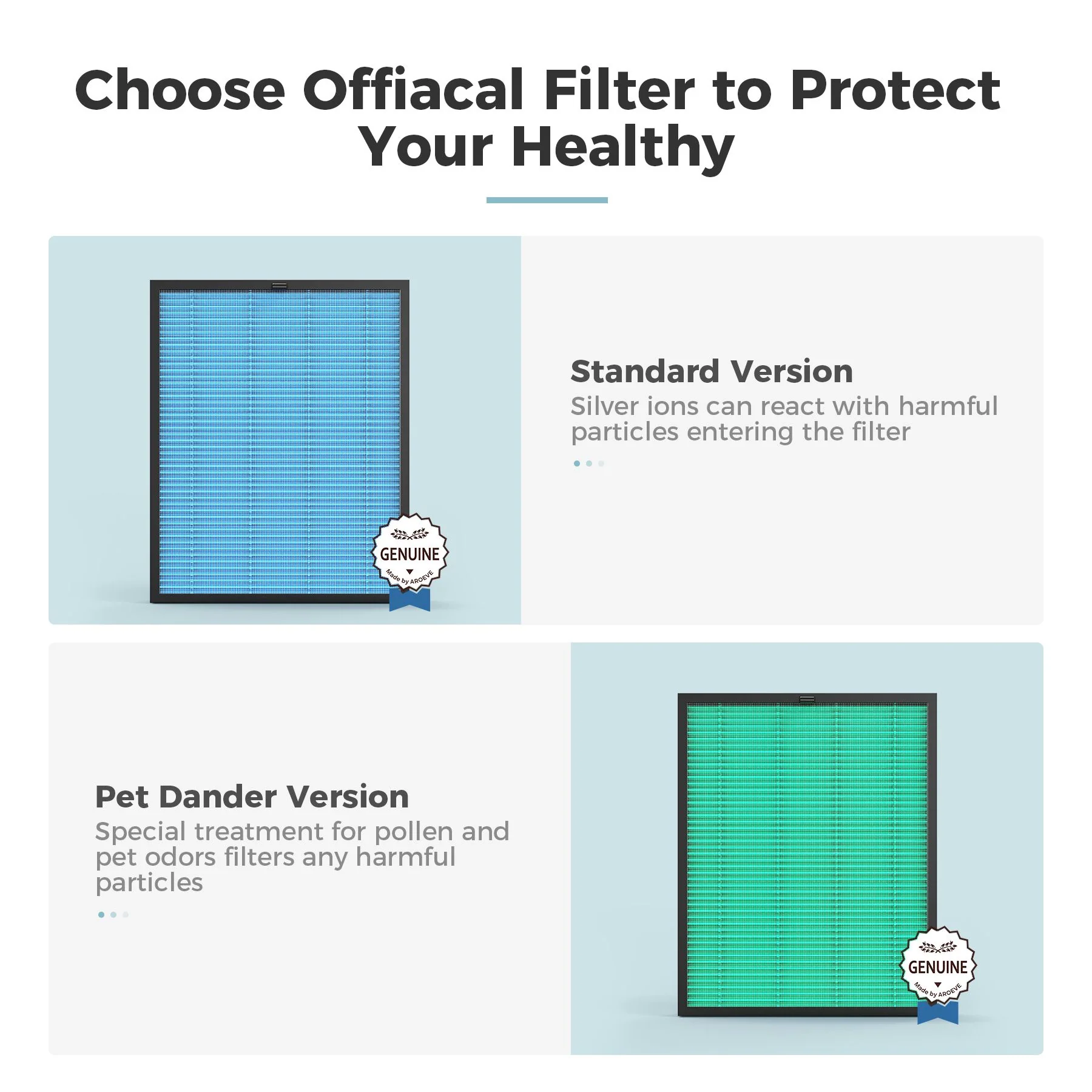 AROEVE Air Filter Replacement | MKD05- Pet Dander Version - Image 5