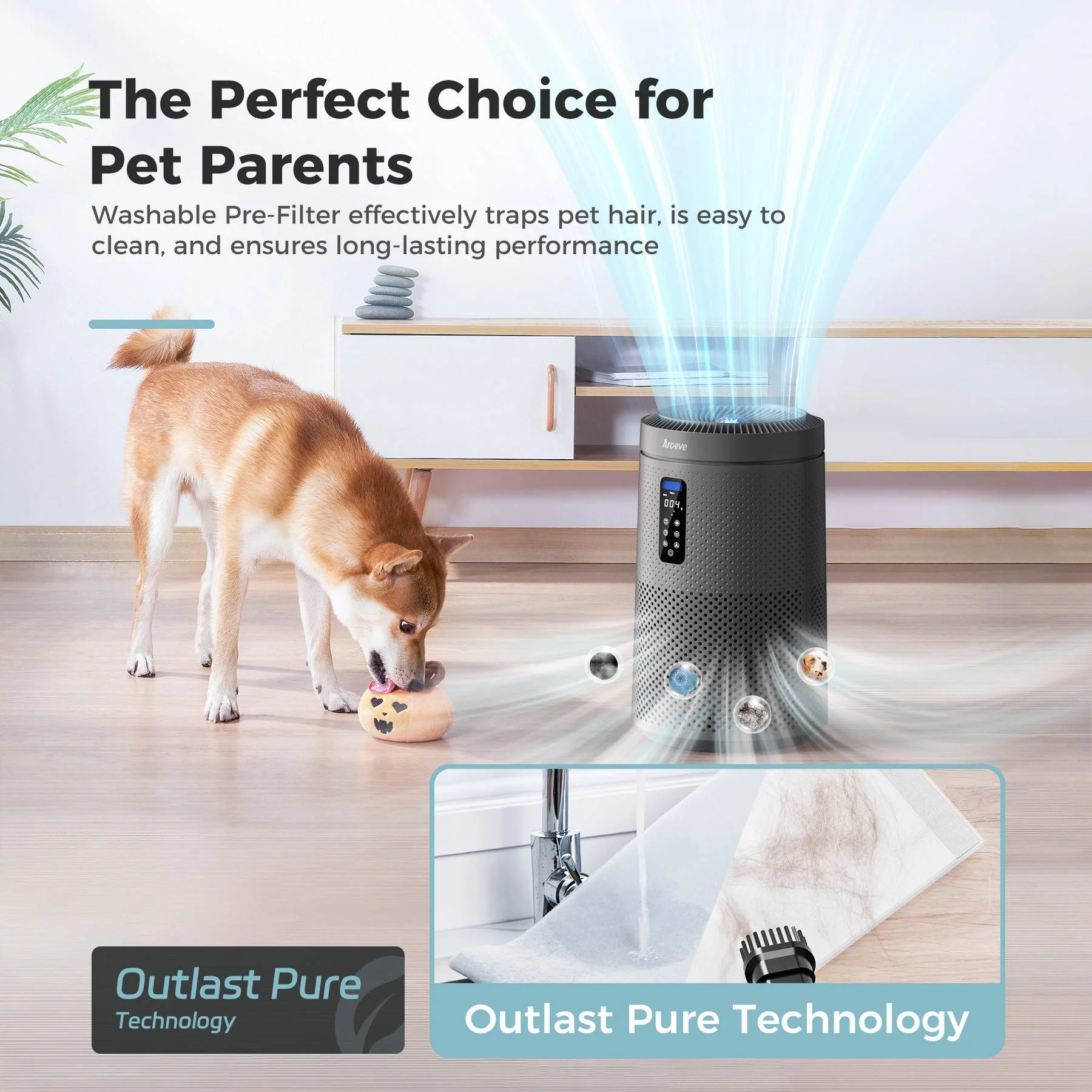AROEVE Air Purifiers | MK09W (Space Grey) - Image 7